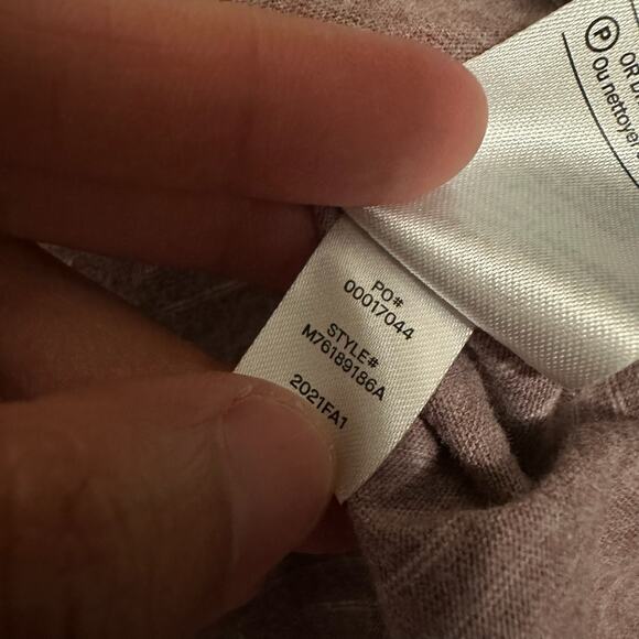 VINCE T-Shirt Dusty Rose Pinstriped Crew Neck Raglan Sleeve Tee Comfort - Picture 8 of 9